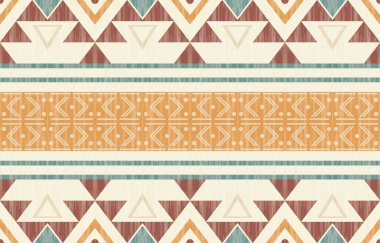 Geometrik etnik desen pürüzsüz, Yerli Amerikan etnik tasarımı, arka plan, perde, halı, duvar kağıdı, giysi, ambalaj, Batik, vektör çizimi için Güneybatı dekor tasarımı.