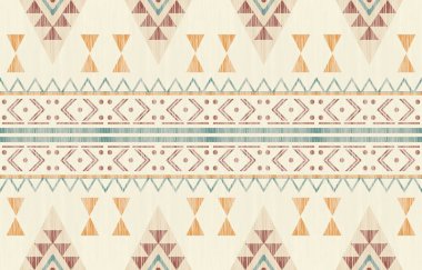 Geometrik etnik desen pürüzsüz, Yerli Amerikan etnik tasarımı, arka plan, perde, halı, duvar kağıdı, giysi, ambalaj, Batik, vektör çizimi için Güneybatı dekor tasarımı.