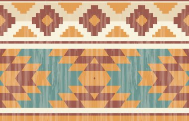 Geometrik etnik desen pürüzsüz, Yerli Amerikan etnik tasarımı, arka plan, perde, halı, duvar kağıdı, giysi, ambalaj, Batik, vektör çizimi için Güneybatı dekor tasarımı.