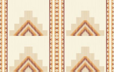 Geometrik etnik desen pürüzsüz, Yerli Amerikan etnik tasarımı, arka plan, perde, halı, duvar kağıdı, giysi, ambalaj, Batik, vektör çizimi için Güneybatı dekor tasarımı.