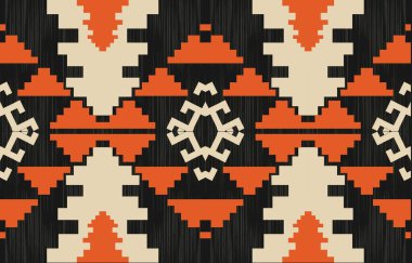 Geometrik etnik desen pürüzsüz, Yerli Amerikan etnik tasarımı, arka plan, perde, halı, duvar kağıdı, giysi, ambalaj, Batik, vektör çizimi için Güneybatı dekor tasarımı.