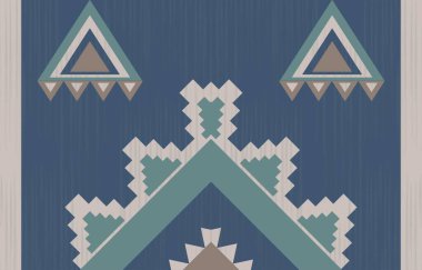 Aztek ve Navajo motiflerinin yer aldığı geometrik etnik Amerikan Yerli kabile desenleri kusursuz bir dekoratif doku oluşturur. Arkaplan, perde, halı, giysi, ambalaj için tasarım, Batik.