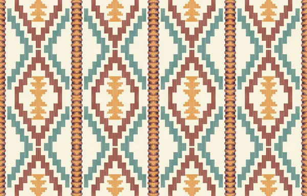 Geometrik etnik desen pürüzsüz, Yerli Amerikan etnik tasarımı, arka plan, perde, halı, duvar kağıdı, giysi, ambalaj, Batik, vektör çizimi için Güneybatı dekor tasarımı.