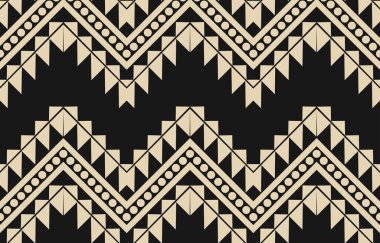 Aztek ve Navajo motiflerinin yer aldığı geometrik etnik Amerikan Yerli kabile desenleri kusursuz bir dekoratif doku oluşturur. Arkaplan, perde, halı, giysi, ambalaj için tasarım, Batik.
