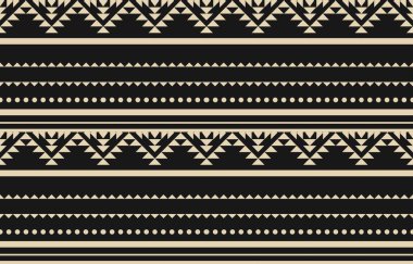 Aztek ve Navajo motiflerinin yer aldığı geometrik etnik Amerikan Yerli kabile desenleri kusursuz bir dekoratif doku oluşturur. Arkaplan, perde, halı, giysi, ambalaj için tasarım, Batik.