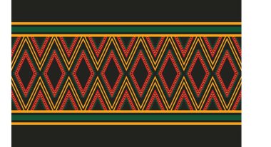 Aztek ve Navajo motiflerinin yer aldığı geometrik etnik Amerikan Yerli kabile desenleri kusursuz bir dekoratif doku oluşturur. Arkaplan, perde, halı, giysi, ambalaj için tasarım, Batik.
