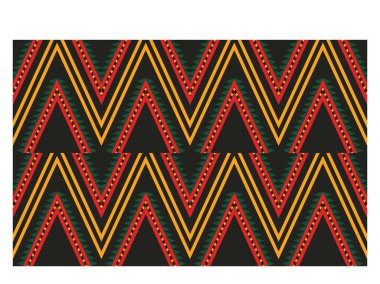 Aztek ve Navajo motiflerinin yer aldığı geometrik etnik Amerikan Yerli kabile desenleri kusursuz bir dekoratif doku oluşturur. Arkaplan, perde, halı, giysi, ambalaj için tasarım, Batik.