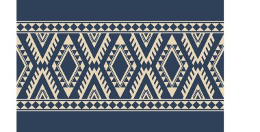 Aztek ve Navajo motiflerinin yer aldığı geometrik etnik Amerikan Yerli kabile desenleri kusursuz bir dekoratif doku oluşturur. Arkaplan, perde, halı, giysi, ambalaj için tasarım, Batik.