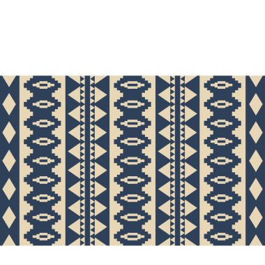 Aztek ve Navajo motiflerinin yer aldığı geometrik etnik Amerikan Yerli kabile desenleri kusursuz bir dekoratif doku oluşturur. Arkaplan, perde, halı, giysi, ambalaj için tasarım, Batik.