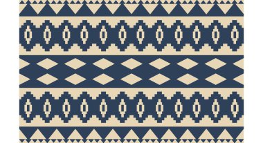 Aztek ve Navajo motiflerinin yer aldığı geometrik etnik Amerikan Yerli kabile desenleri kusursuz bir dekoratif doku oluşturur. Arkaplan, perde, halı, giysi, ambalaj için tasarım, Batik.