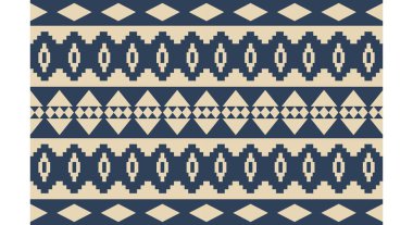 Aztek ve Navajo motiflerinin yer aldığı geometrik etnik Amerikan Yerli kabile desenleri kusursuz bir dekoratif doku oluşturur. Arkaplan, perde, halı, giysi, ambalaj için tasarım, Batik.