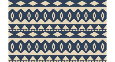 Aztek ve Navajo motiflerinin yer aldığı geometrik etnik Amerikan Yerli kabile desenleri kusursuz bir dekoratif doku oluşturur. Arkaplan, perde, halı, giysi, ambalaj için tasarım, Batik.
