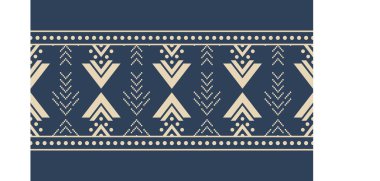 Aztek ve Navajo motiflerinin yer aldığı geometrik etnik Amerikan Yerli kabile desenleri kusursuz bir dekoratif doku oluşturur. Arkaplan, perde, halı, giysi, ambalaj için tasarım, Batik.