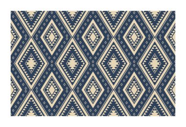 Aztek ve Navajo motiflerinin yer aldığı geometrik etnik Amerikan Yerli kabile desenleri kusursuz bir dekoratif doku oluşturur. Arkaplan, perde, halı, giysi, ambalaj için tasarım, Batik.