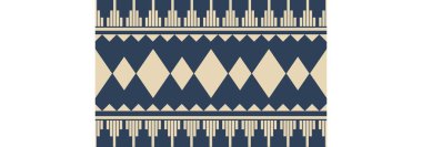 Aztek ve Navajo motiflerinin yer aldığı geometrik etnik Amerikan Yerli kabile desenleri kusursuz bir dekoratif doku oluşturur. Arkaplan, perde, halı, giysi, ambalaj için tasarım, Batik.