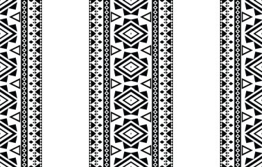 Aztek ve Navajo motiflerinin yer aldığı geometrik etnik Amerikan Yerli kabile desenleri kusursuz bir dekoratif doku oluşturur. Arkaplan, perde, halı, giysi, ambalaj için tasarım, Batik.