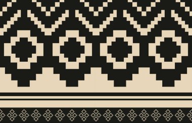 Aztek ve Navajo motiflerinin yer aldığı geometrik etnik Amerikan Yerli kabile desenleri kusursuz bir dekoratif doku oluşturur. Arkaplan, perde, halı, giysi, ambalaj için tasarım, Batik.
