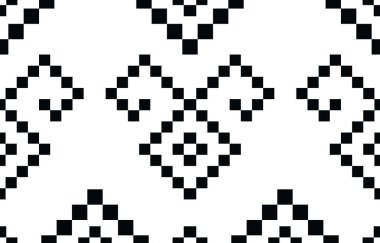 Aztek ve Navajo motiflerinin yer aldığı geometrik etnik Amerikan Yerli kabile desenleri kusursuz bir dekoratif doku oluşturur. Arkaplan, perde, halı, giysi, ambalaj için tasarım, Batik.