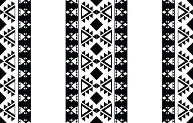 Aztek ve Navajo motiflerinin yer aldığı geometrik etnik Amerikan Yerli kabile desenleri kusursuz bir dekoratif doku oluşturur. Arkaplan, perde, halı, giysi, ambalaj için tasarım, Batik.