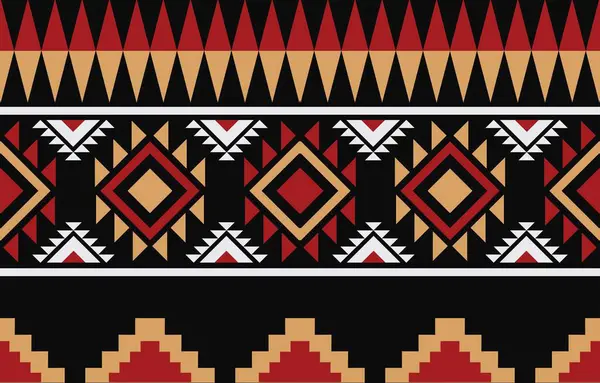 Aztek ve Navajo motiflerinin yer aldığı geometrik etnik Amerikan Yerli kabile desenleri kusursuz bir dekoratif doku oluşturur. Arkaplan, perde, halı, giysi, ambalaj için tasarım, Batik.