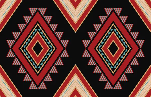 Aztek ve Navajo motiflerinin yer aldığı geometrik etnik Amerikan Yerli kabile desenleri kusursuz bir dekoratif doku oluşturur. Arkaplan, perde, halı, giysi, ambalaj için tasarım, Batik.