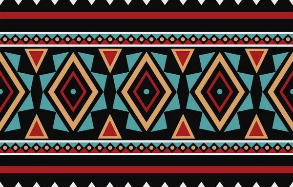Aztek ve Navajo motiflerinin yer aldığı geometrik etnik Amerikan Yerli kabile desenleri kusursuz bir dekoratif doku oluşturur. Arkaplan, perde, halı, giysi, ambalaj için tasarım, Batik.