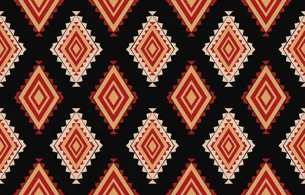 Aztek ve Navajo motiflerinin yer aldığı geometrik etnik Amerikan Yerli kabile desenleri kusursuz bir dekoratif doku oluşturur. Arkaplan, perde, halı, giysi, ambalaj için tasarım, Batik.