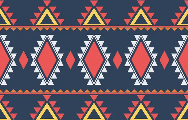 Aztek ve Navajo motiflerinin yer aldığı geometrik etnik Amerikan Yerli kabile desenleri kusursuz bir dekoratif doku oluşturur. Arkaplan, perde, halı, giysi, ambalaj için tasarım, Batik.
