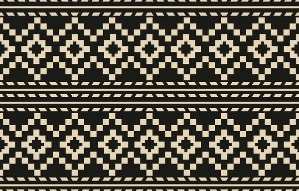 Aztek ve Navajo motiflerinin yer aldığı geometrik etnik Amerikan Yerli kabile desenleri kusursuz bir dekoratif doku oluşturur. Arkaplan, perde, halı, giysi, ambalaj için tasarım, Batik.