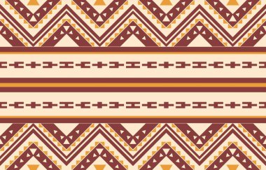 Aztek ve Navajo motiflerinin yer aldığı geometrik etnik Amerikan Yerli kabile desenleri kusursuz bir dekoratif doku oluşturur. Arkaplan, perde, halı, giysi, ambalaj için tasarım, Batik.