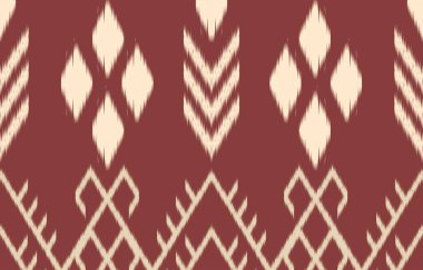Geometrik etnik oryantal ikat kusursuz desenli renk doğulu. Aztek süsü izi. Arkaplan, perde, halı, duvar kağıdı, giysi, ambalaj, Batik, vektör illüstrasyonu için tasarım.