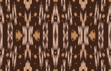 Geometrik etnik oryantal ikat kusursuz desenli renk doğulu. Aztek süsü izi. Arkaplan, perde, halı, duvar kağıdı, giysi, ambalaj, Batik, vektör illüstrasyonu için tasarım.