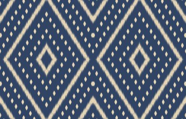 Geometrik etnik oryantal ikat kusursuz desenli renk doğulu. Aztek süsü izi. Arkaplan, perde, halı, duvar kağıdı, giysi, ambalaj, Batik, vektör illüstrasyonu için tasarım.