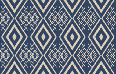 Geometrik etnik oryantal ikat kusursuz desenli renk doğulu. Aztek süsü izi. Arkaplan, perde, halı, duvar kağıdı, giysi, ambalaj, Batik, vektör illüstrasyonu için tasarım.