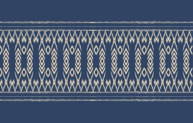 Geometrik etnik oryantal ikat kusursuz desenli renk doğulu. Aztek süsü izi. Arkaplan, perde, halı, duvar kağıdı, giysi, ambalaj, Batik, vektör illüstrasyonu için tasarım.