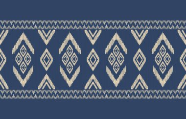 Geometrik etnik oryantal ikat kusursuz desenli renk doğulu. Aztek süsü izi. Arkaplan, perde, halı, duvar kağıdı, giysi, ambalaj, Batik, vektör illüstrasyonu için tasarım.