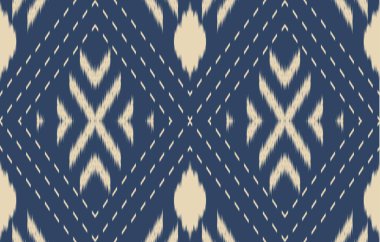 Geometrik etnik oryantal ikat kusursuz desenli renk doğulu. Aztek süsü izi. Arkaplan, perde, halı, duvar kağıdı, giysi, ambalaj, Batik, vektör illüstrasyonu için tasarım.