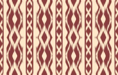 Geometrik etnik oryantal ikat kusursuz desenli renk doğulu. Aztek süsü izi. Arkaplan, perde, halı, duvar kağıdı, giysi, ambalaj, Batik, vektör illüstrasyonu için tasarım.