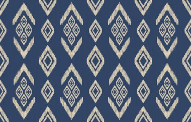 Geometrik etnik oryantal ikat kusursuz desenli renk doğulu. Aztek süsü izi. Arkaplan, perde, halı, duvar kağıdı, giysi, ambalaj, Batik, vektör illüstrasyonu için tasarım.