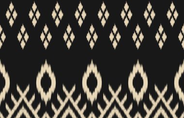 Geometrik etnik oryantal ikat kusursuz desenli renk doğulu. Aztek süsü izi. Arkaplan, perde, halı, duvar kağıdı, giysi, ambalaj, Batik, vektör illüstrasyonu için tasarım.