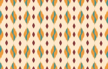 Geometrik etnik oryantal ikat kusursuz desenli renk doğulu. Aztek süsü izi. Arkaplan, perde, halı, duvar kağıdı, giysi, ambalaj, Batik, vektör illüstrasyonu için tasarım.