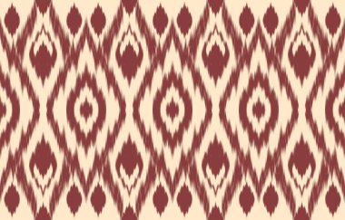 Geometrik etnik oryantal ikat kusursuz desenli renk doğulu. Aztek süsü izi. Arkaplan, perde, halı, duvar kağıdı, giysi, ambalaj, Batik, vektör illüstrasyonu için tasarım.