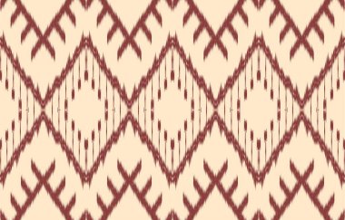 Geometrik etnik oryantal ikat kusursuz desenli renk doğulu. Aztek süsü izi. Arkaplan, perde, halı, duvar kağıdı, giysi, ambalaj, Batik, vektör illüstrasyonu için tasarım.