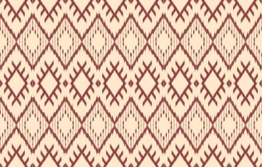 Geometrik etnik oryantal ikat kusursuz desenli renk doğulu. Aztek süsü izi. Arkaplan, perde, halı, duvar kağıdı, giysi, ambalaj, Batik, vektör illüstrasyonu için tasarım.