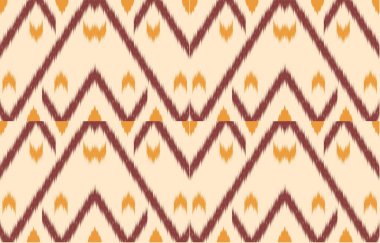 Geometrik etnik oryantal ikat kusursuz desenli renk doğulu. Aztek süsü izi. Arkaplan, perde, halı, duvar kağıdı, giysi, ambalaj, Batik, vektör illüstrasyonu için tasarım.