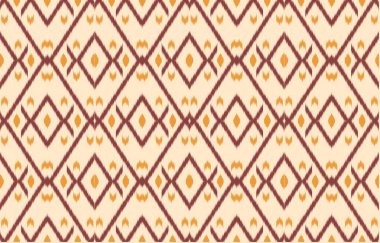 Geometrik etnik oryantal ikat kusursuz desenli renk doğulu. Aztek süsü izi. Arkaplan, perde, halı, duvar kağıdı, giysi, ambalaj, Batik, vektör illüstrasyonu için tasarım.