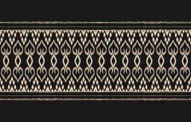 Geometrik etnik oryantal ikat kusursuz desenli renk doğulu. Aztek süsü izi. Arkaplan, perde, halı, duvar kağıdı, giysi, ambalaj, Batik, vektör illüstrasyonu için tasarım.