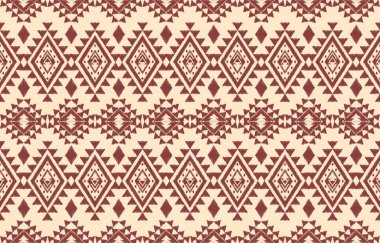 Geometrik etnik oryantal ikat kusursuz desenli renk doğulu. Aztek süsü izi. Arkaplan, perde, halı, duvar kağıdı, giysi, ambalaj, Batik, vektör illüstrasyonu için tasarım.