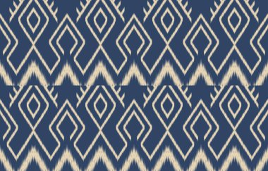 Geometrik etnik oryantal ikat kusursuz desenli renk doğulu. Aztek süsü izi. Arkaplan, perde, halı, duvar kağıdı, giysi, ambalaj, Batik, vektör illüstrasyonu için tasarım.