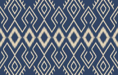 Geometrik etnik oryantal ikat kusursuz desenli renk doğulu. Aztek süsü izi. Arkaplan, perde, halı, duvar kağıdı, giysi, ambalaj, Batik, vektör illüstrasyonu için tasarım.